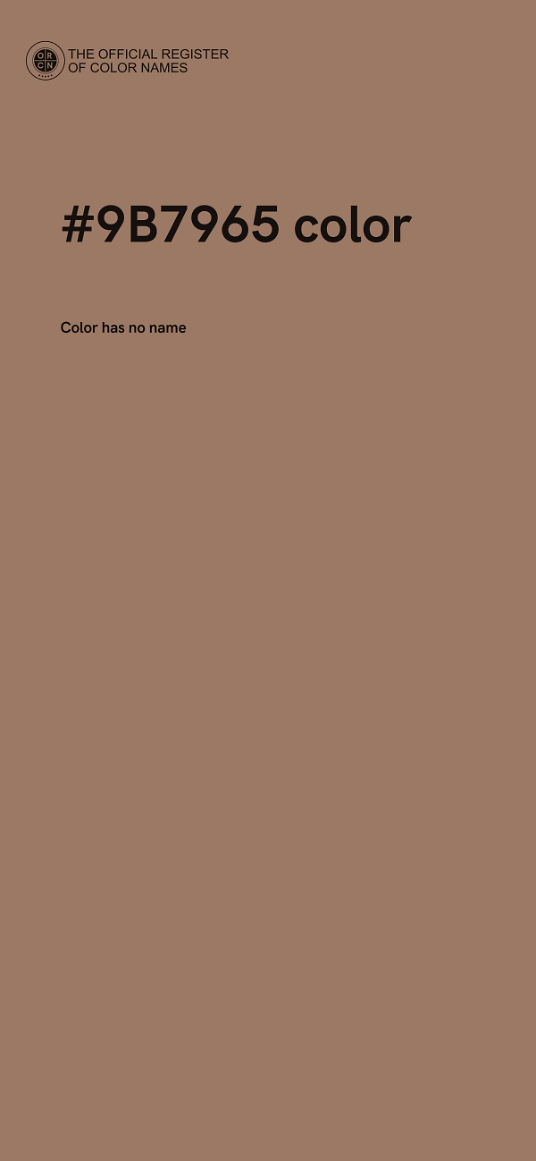 #9B7965 color image