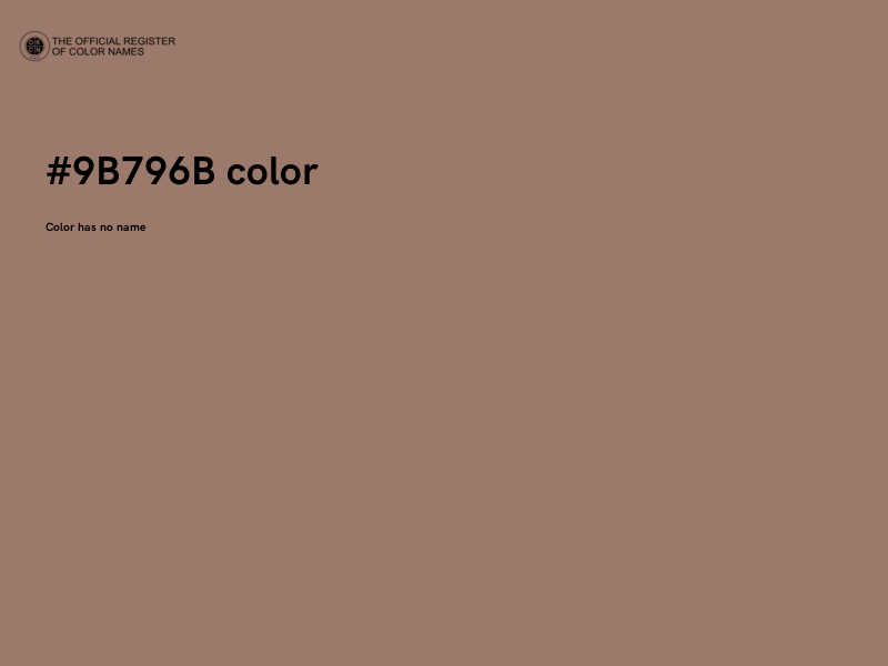 #9B796B color image