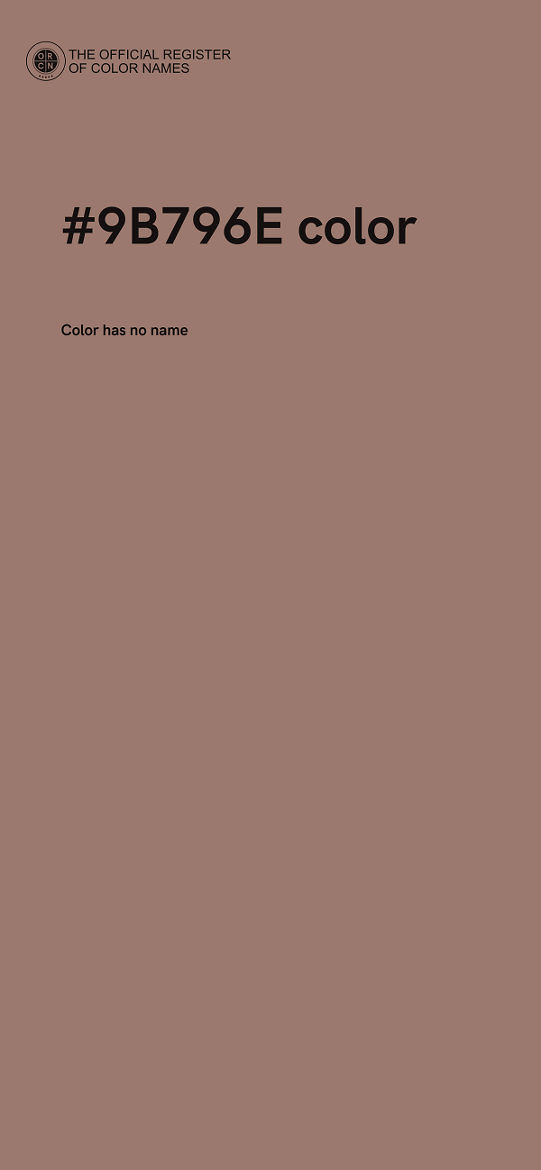 #9B796E color image