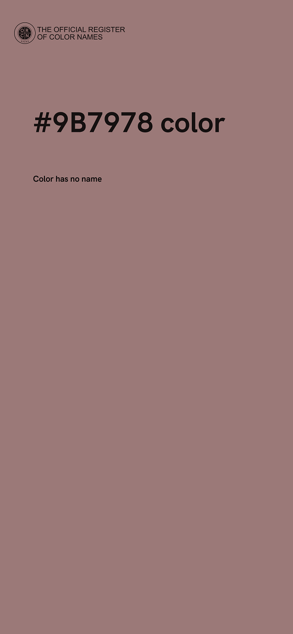 #9B7978 color image