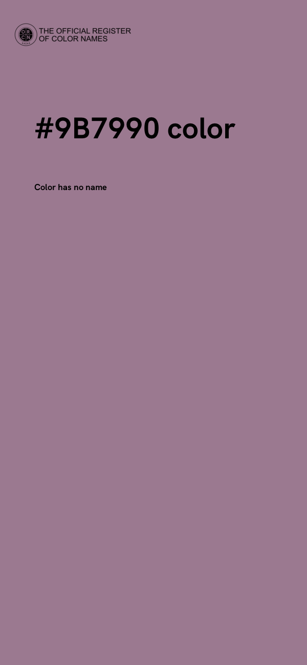 #9B7990 color image