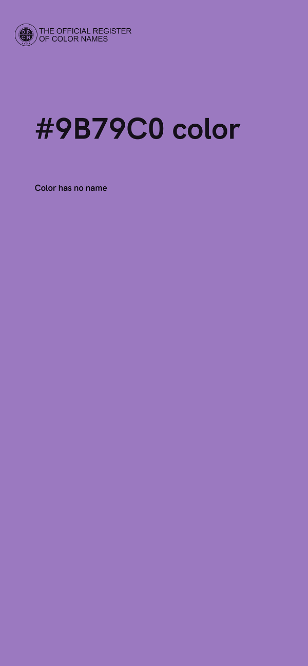 #9B79C0 color image