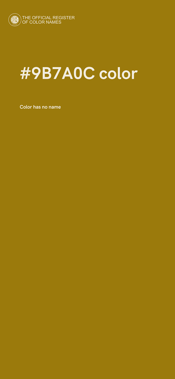 #9B7A0C color image