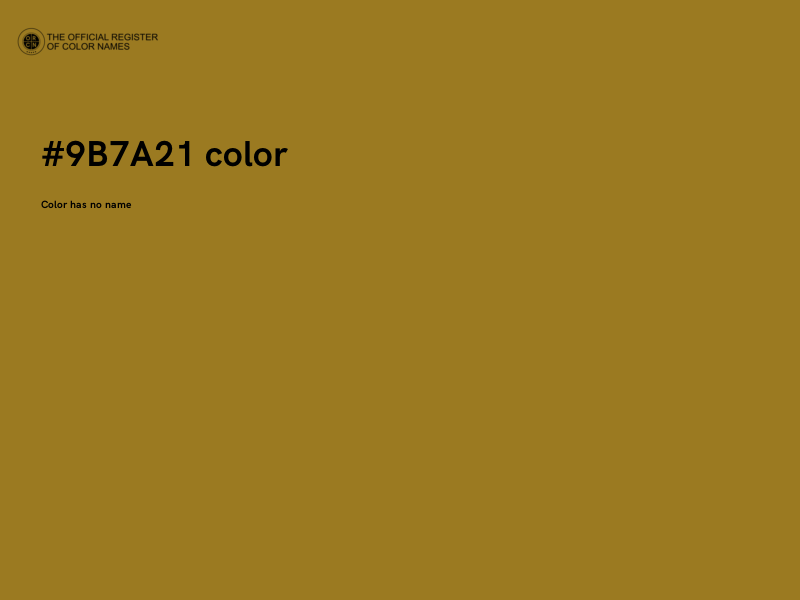 #9B7A21 color image