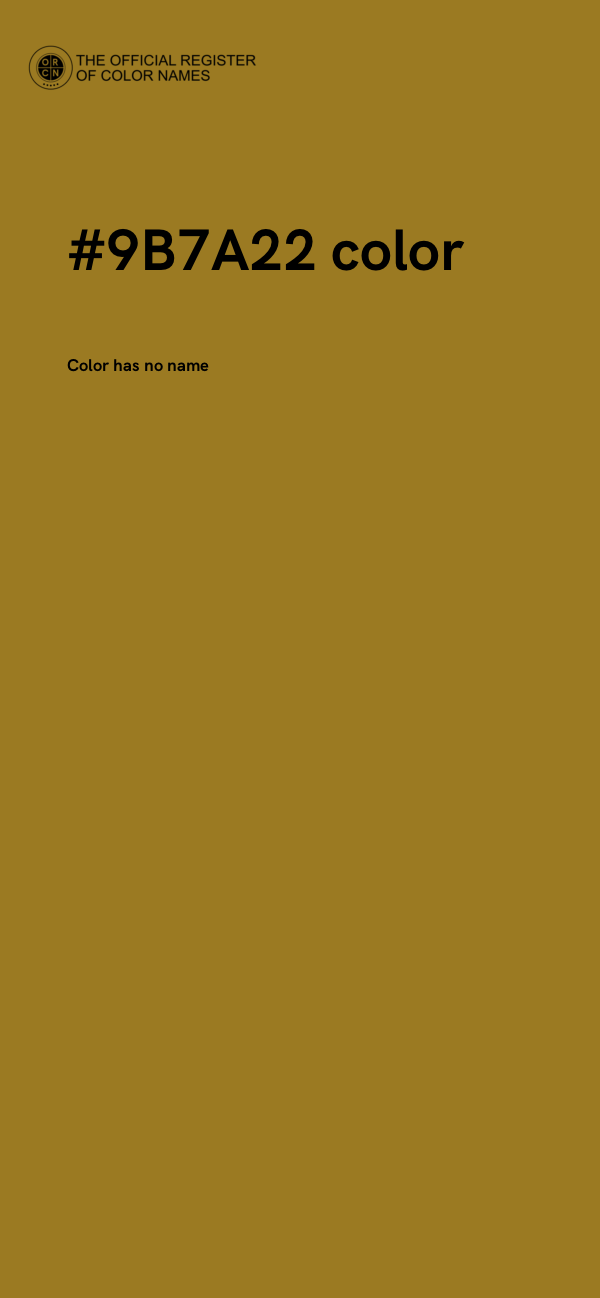 #9B7A22 color image