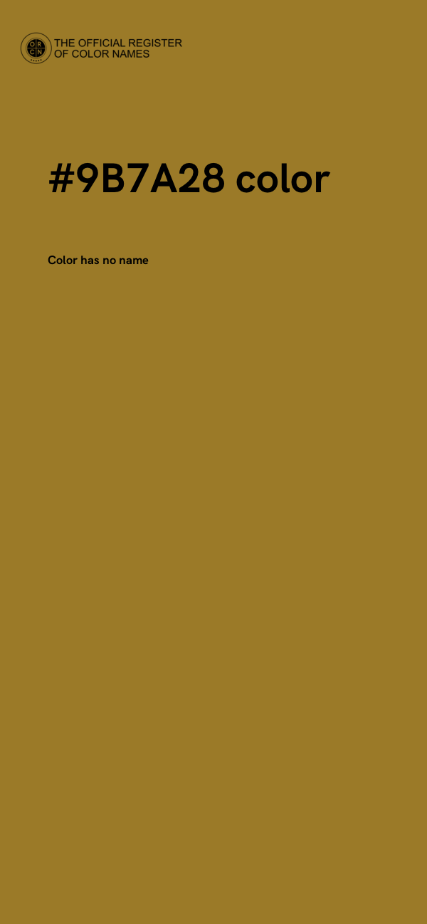 #9B7A28 color image
