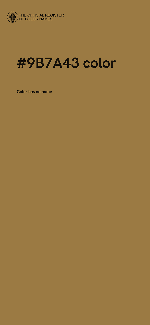 #9B7A43 color image