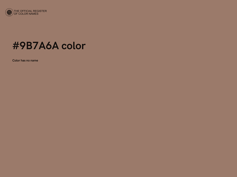 #9B7A6A color image