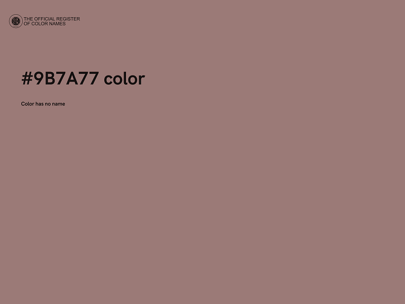 #9B7A77 color image