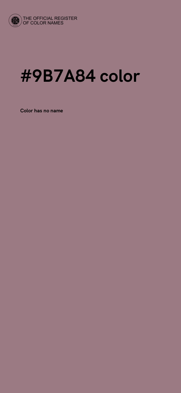 #9B7A84 color image