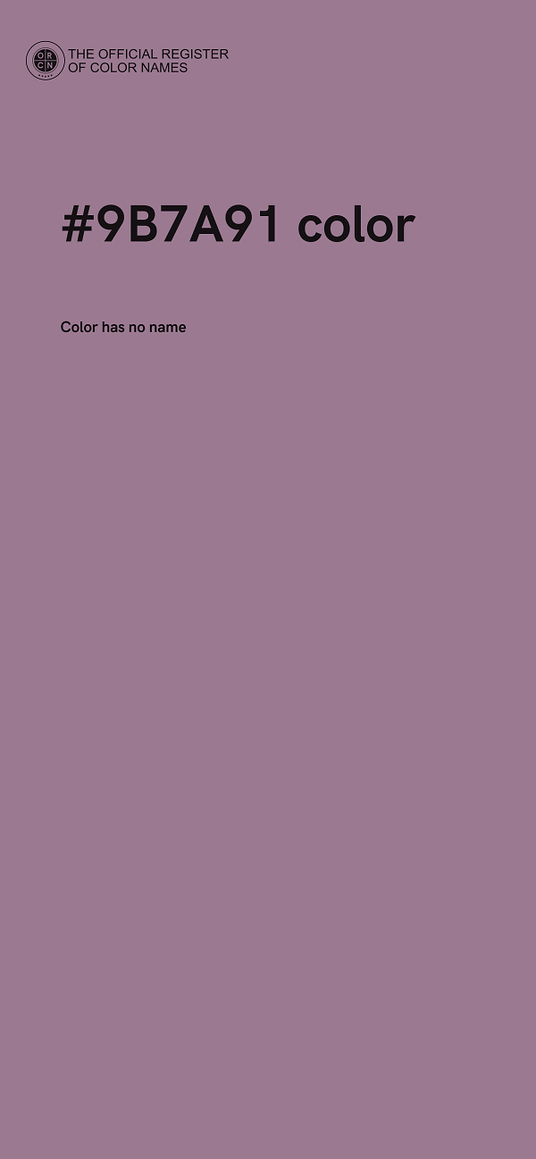 #9B7A91 color image