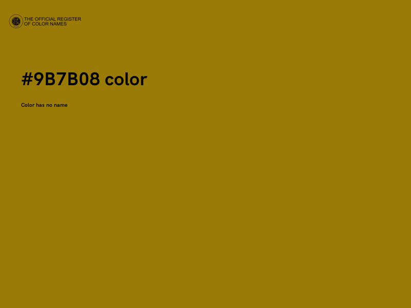 #9B7B08 color image