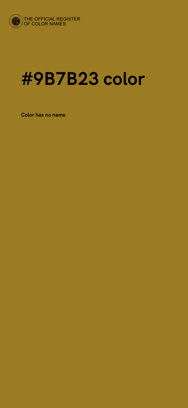 #9B7B23 color image