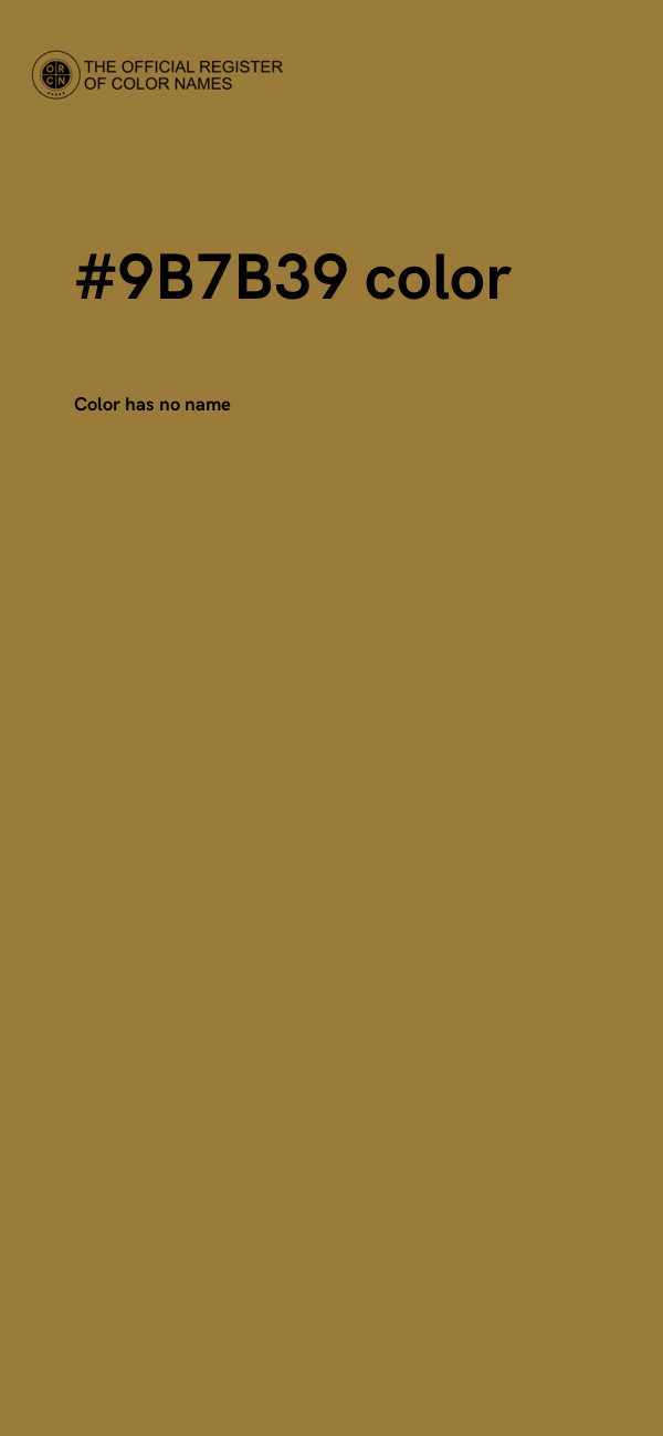 #9B7B39 color image