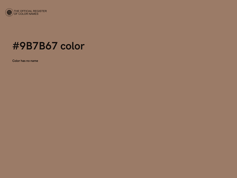 #9B7B67 color image