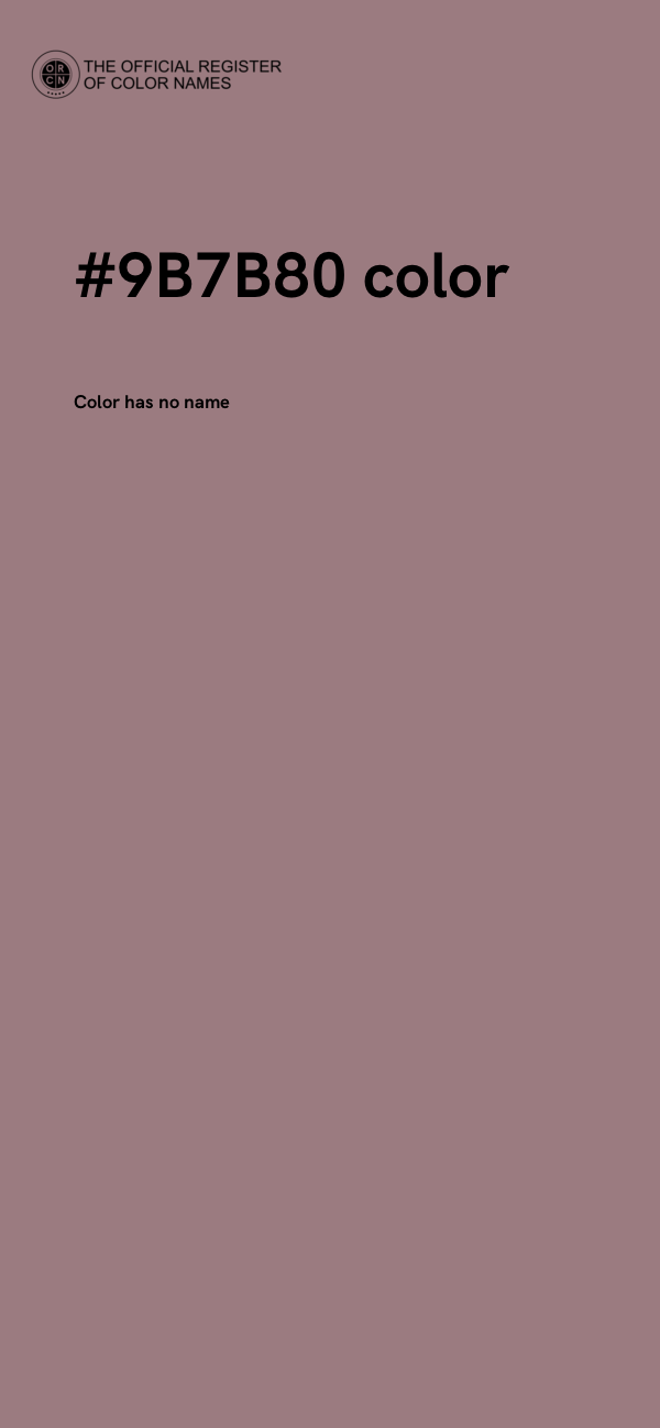 #9B7B80 color image