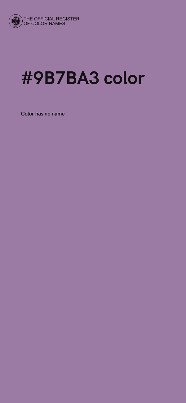 #9B7BA3 color image