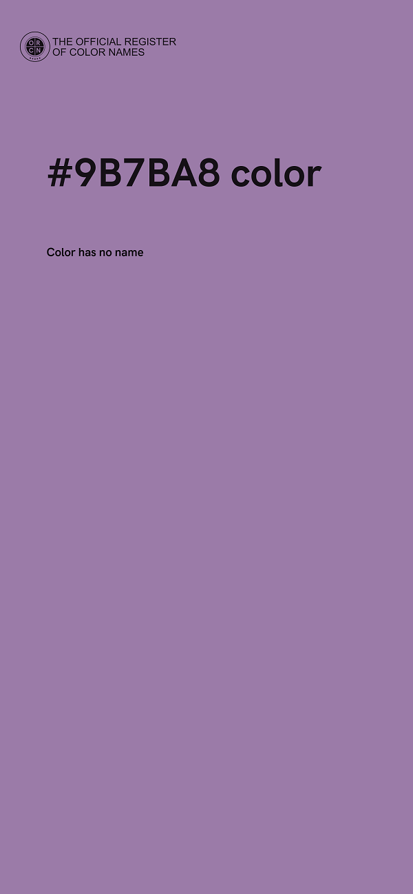 #9B7BA8 color image