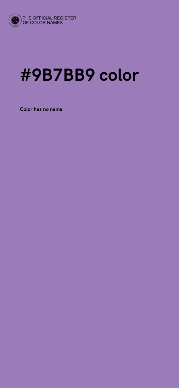 #9B7BB9 color image