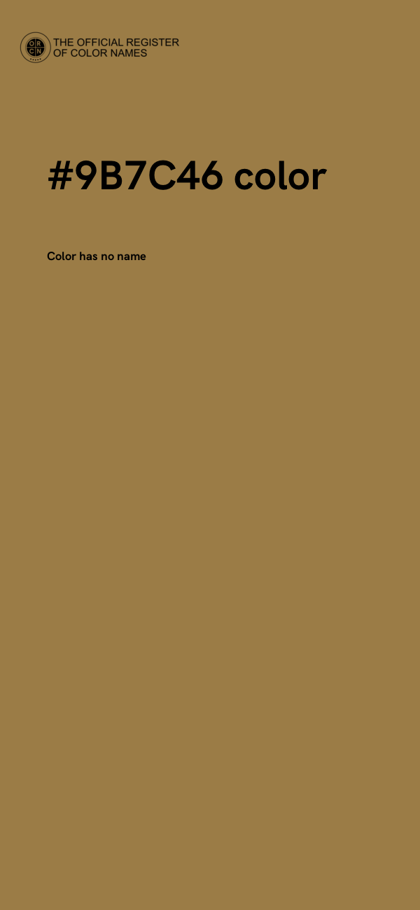 #9B7C46 color image