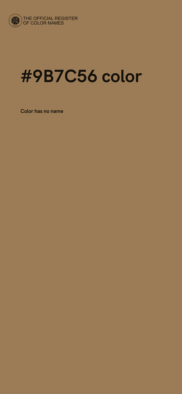 #9B7C56 color image