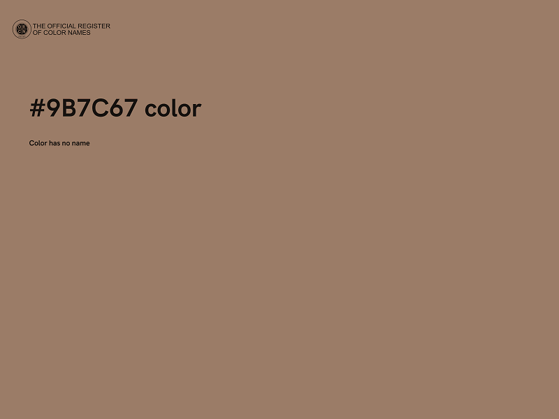 #9B7C67 color image