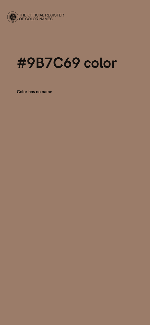 #9B7C69 color image