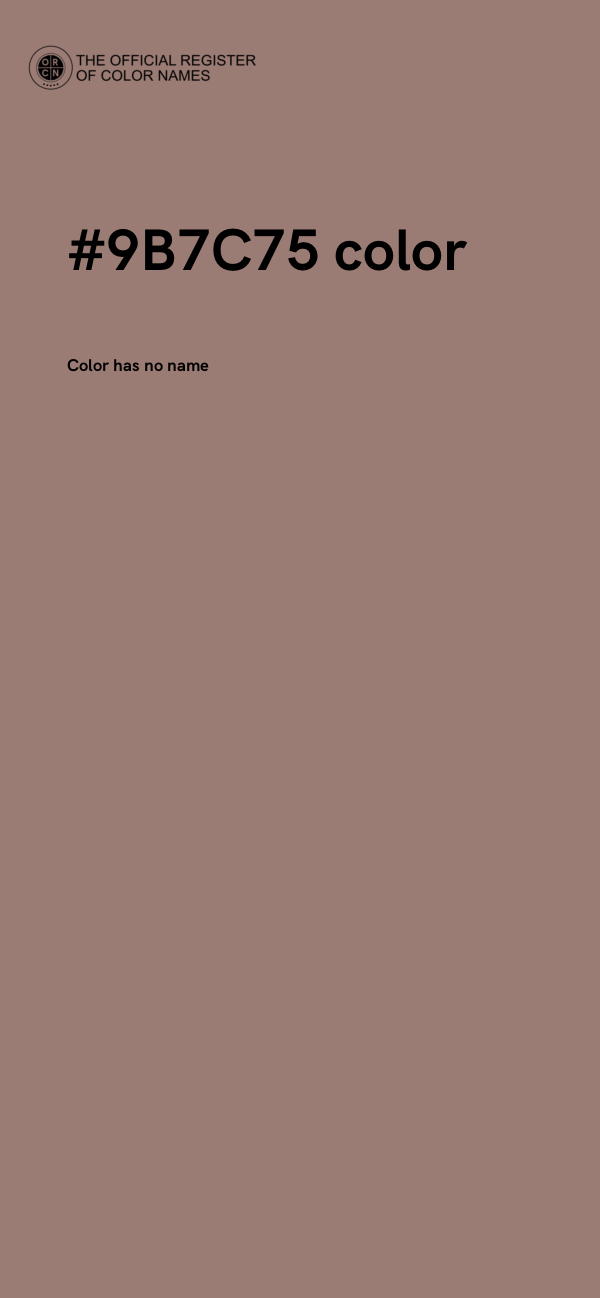 #9B7C75 color image