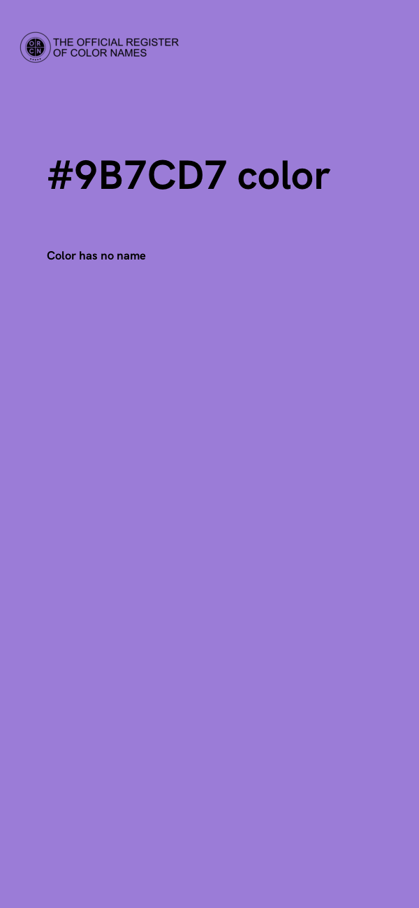 #9B7CD7 color image