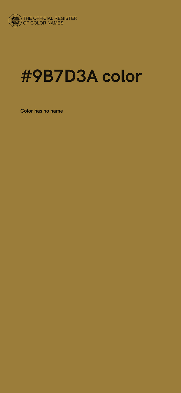 #9B7D3A color image