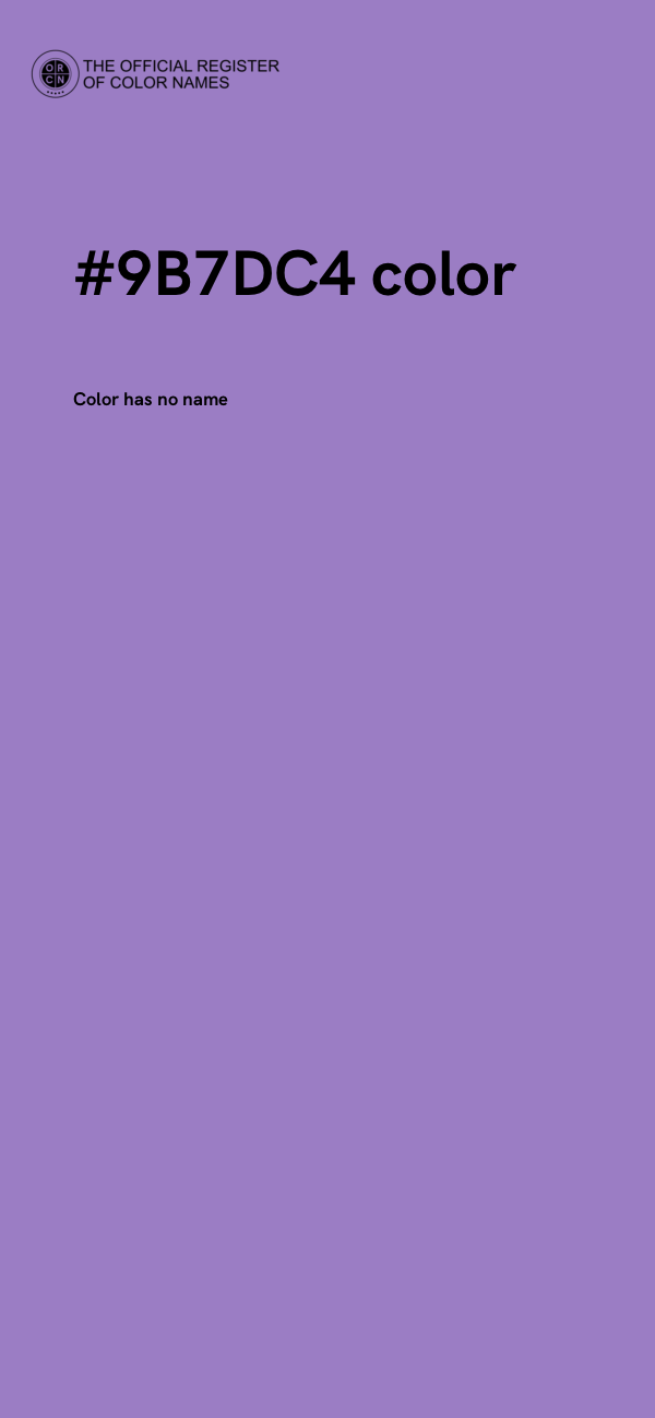 #9B7DC4 color image