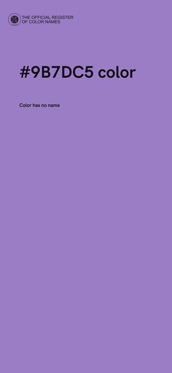 #9B7DC5 color image