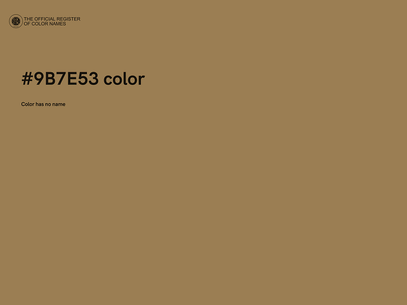 #9B7E53 color image