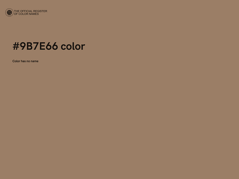 #9B7E66 color image