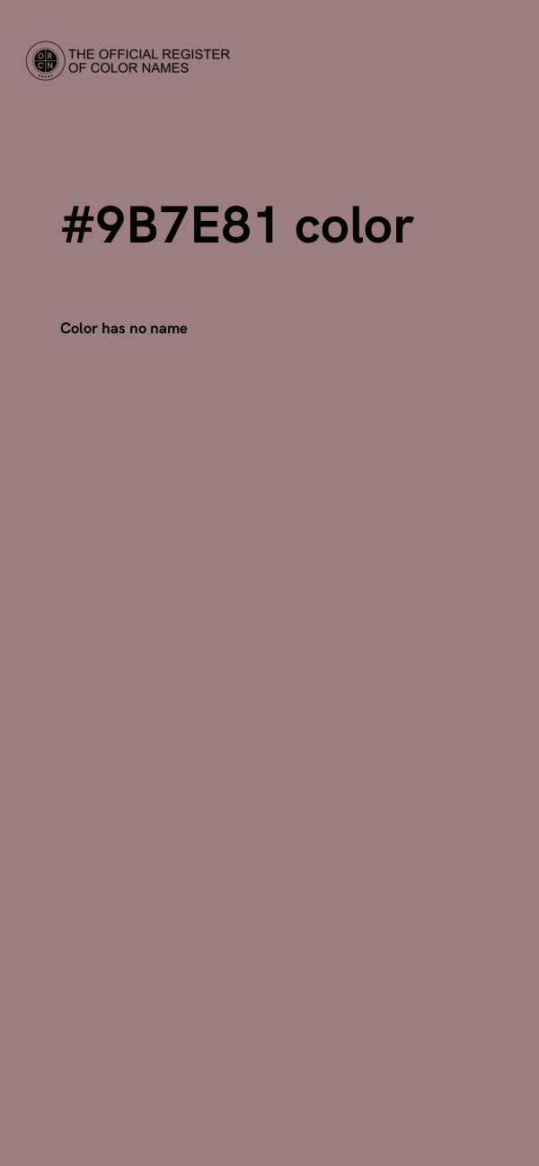 #9B7E81 color image