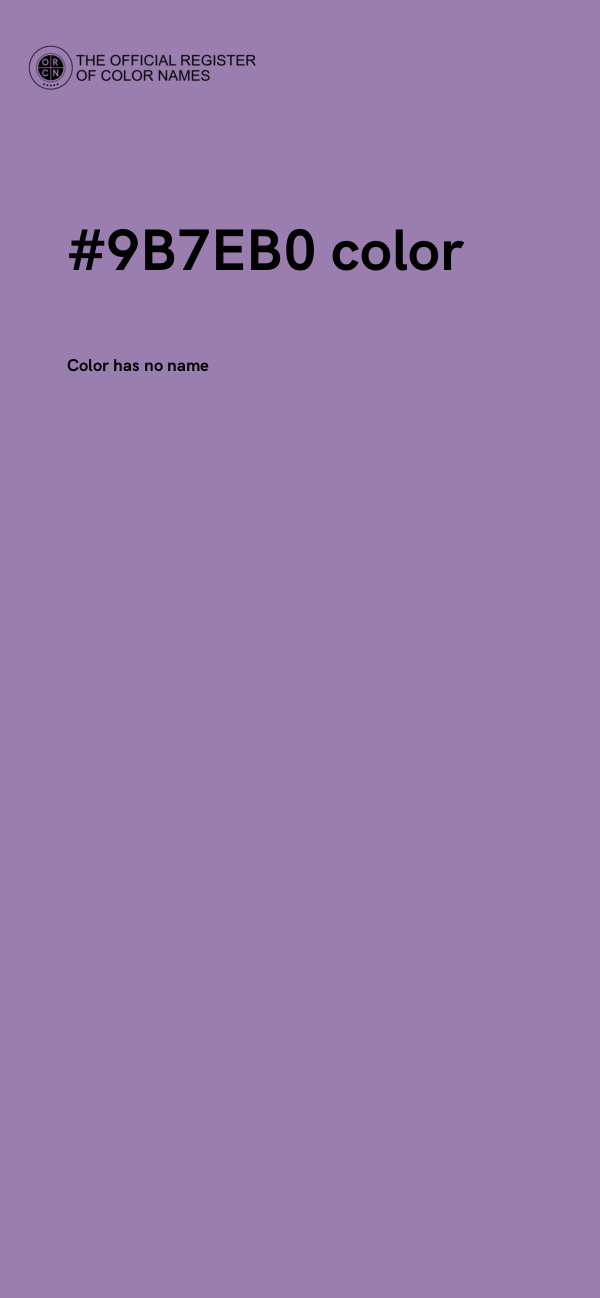 #9B7EB0 color image