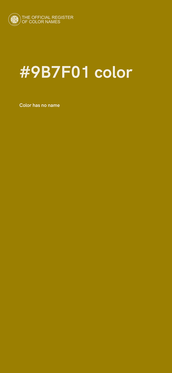 #9B7F01 color image