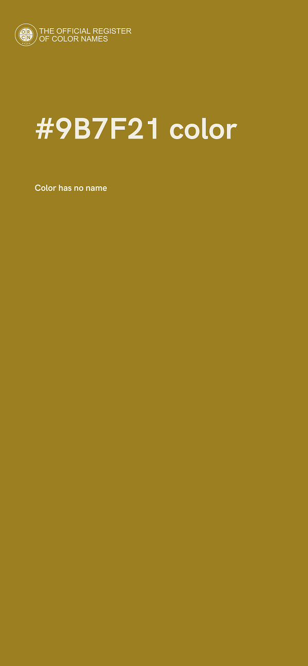 #9B7F21 color image