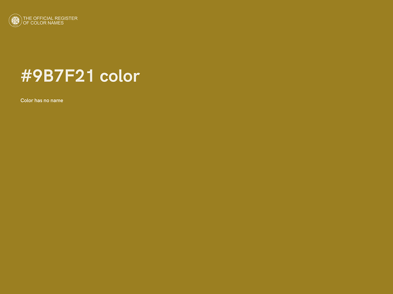 #9B7F21 color image