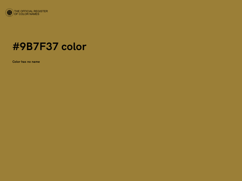 #9B7F37 color image