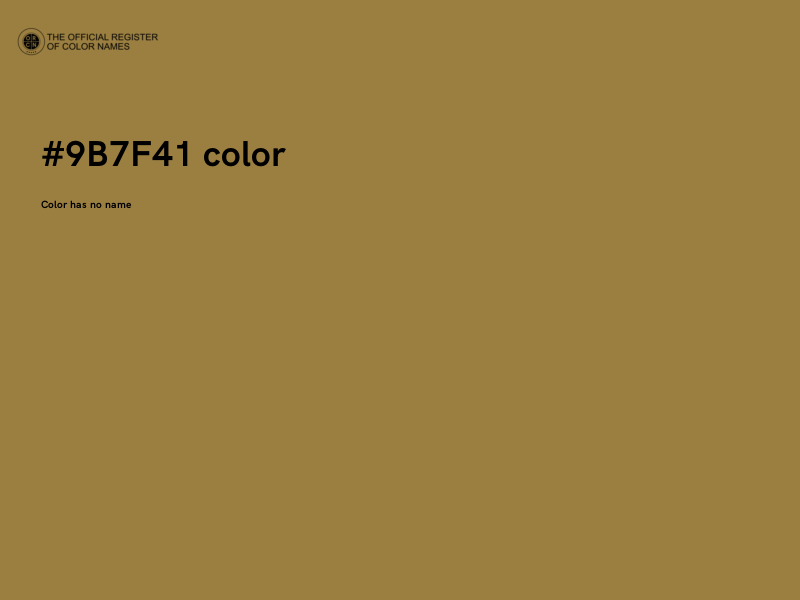 #9B7F41 color image