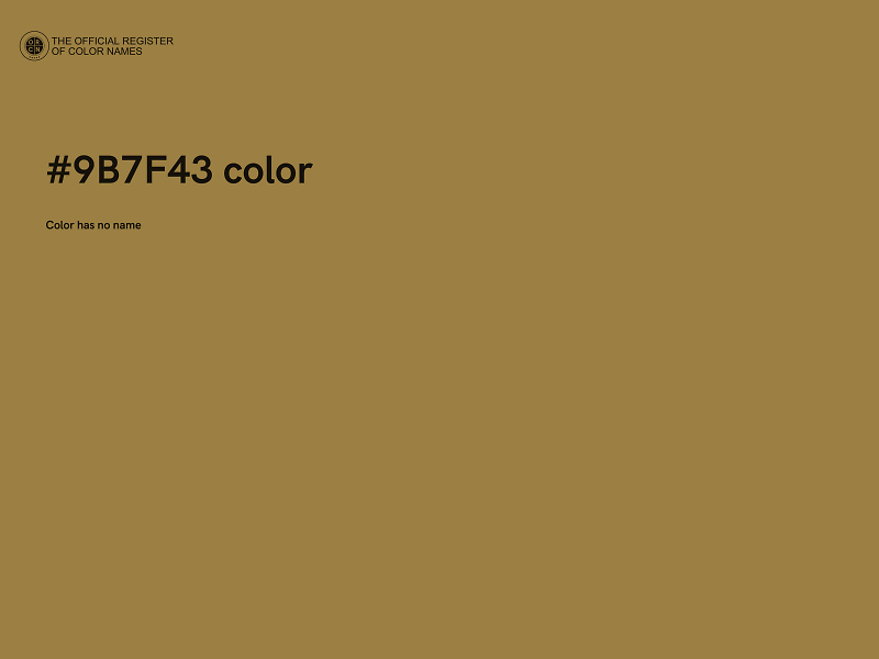 #9B7F43 color image