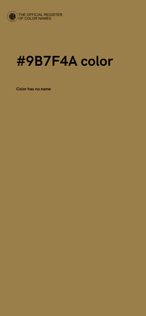 #9B7F4A color image