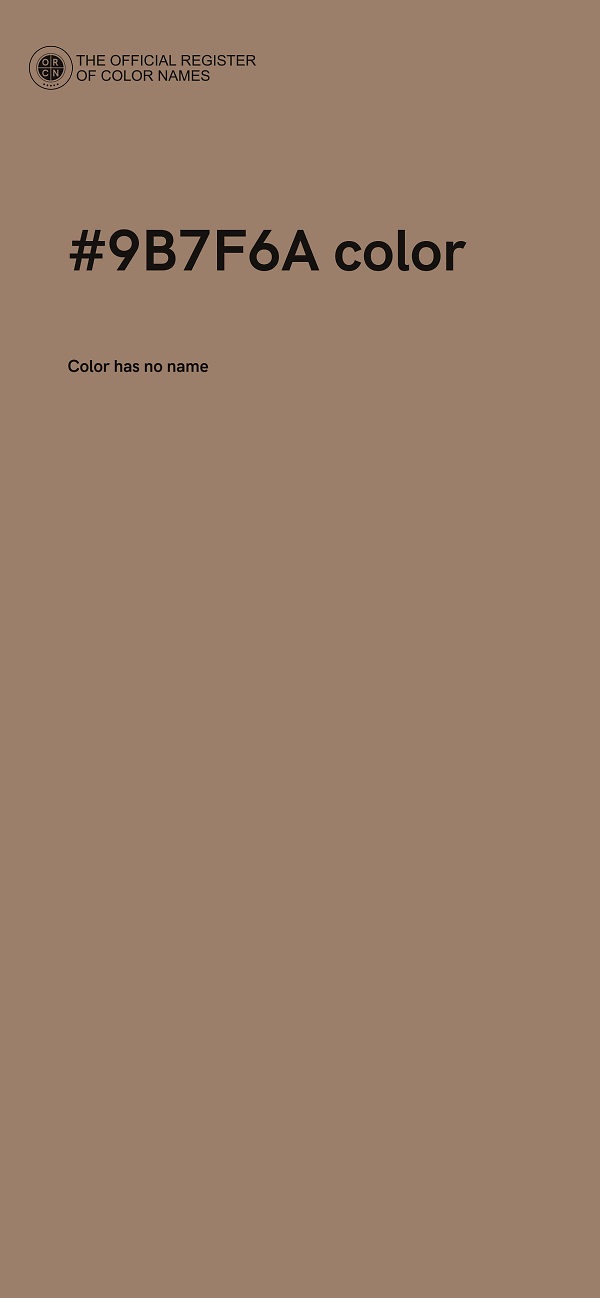 #9B7F6A color image