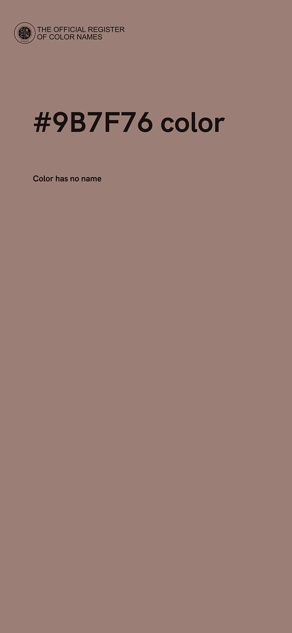 #9B7F76 color image