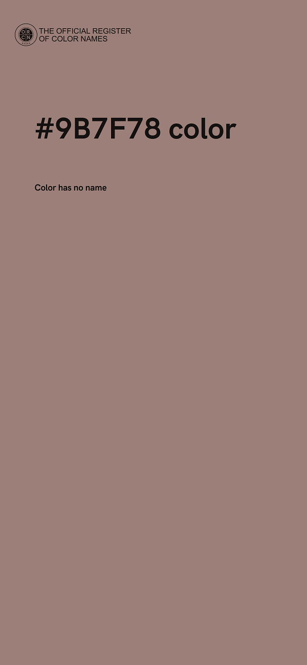 #9B7F78 color image