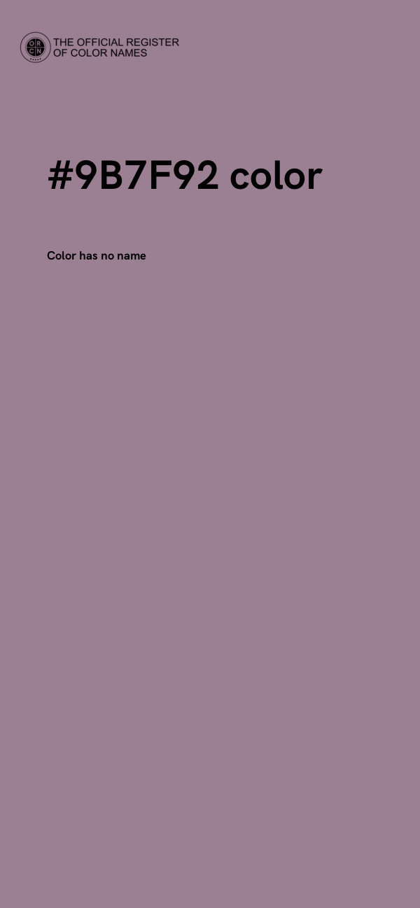 #9B7F92 color image