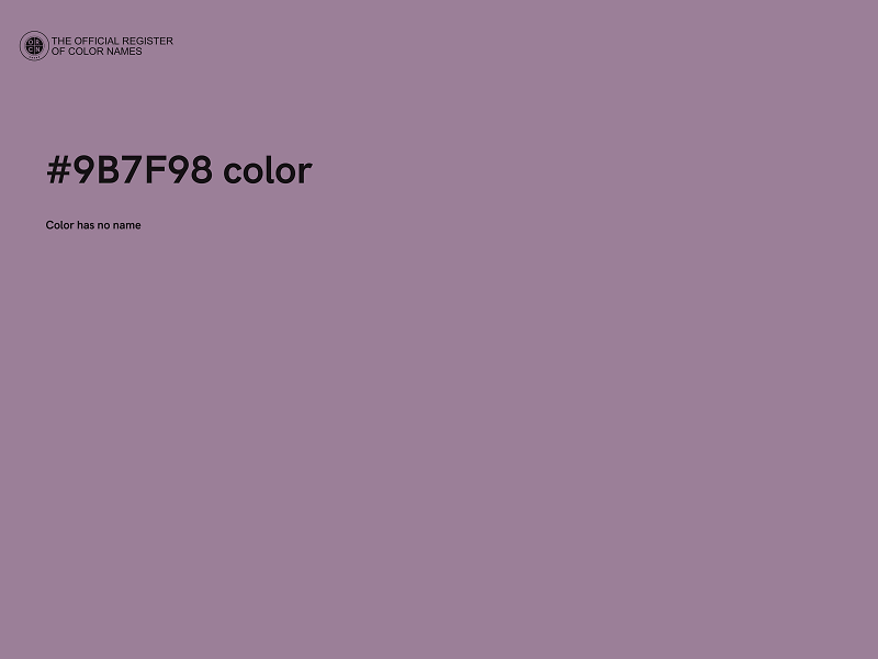 #9B7F98 color image