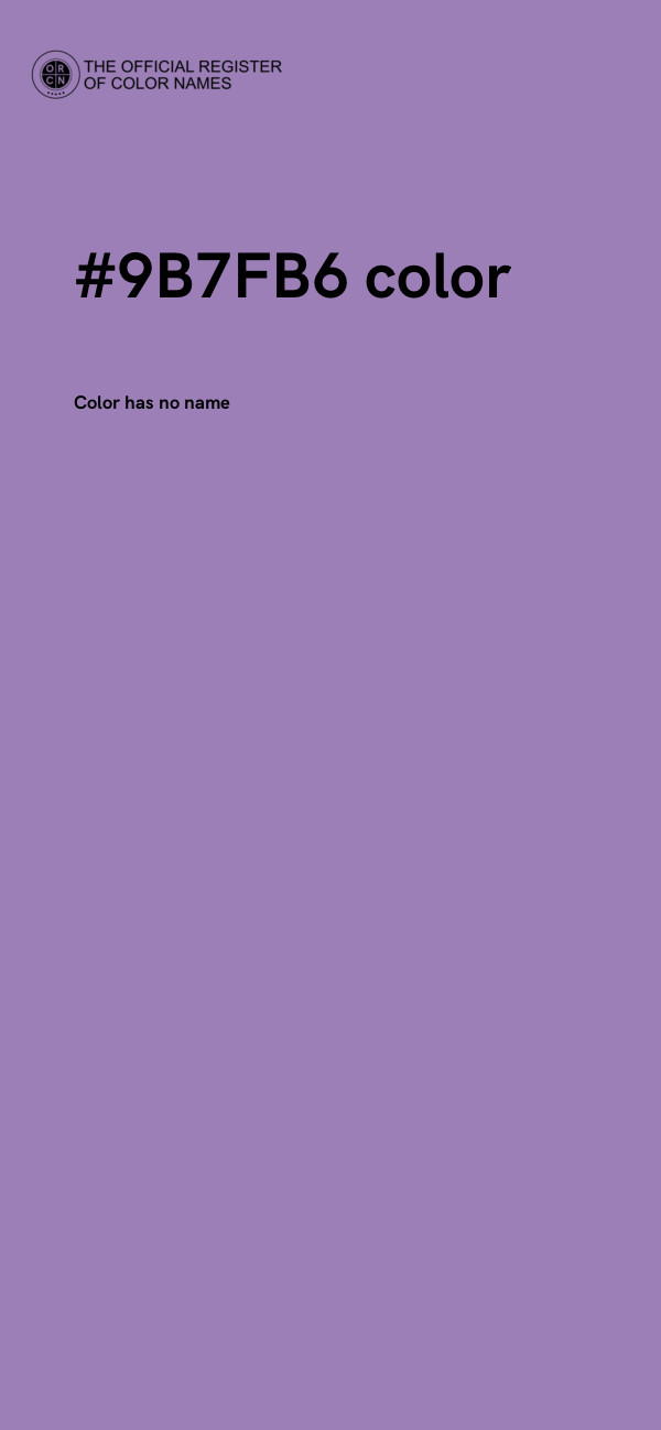 #9B7FB6 color image