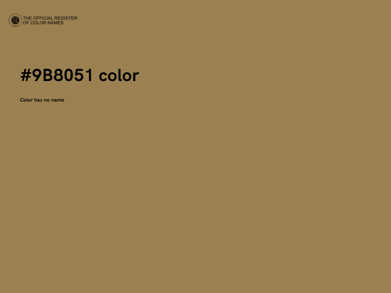 #9B8051 color image